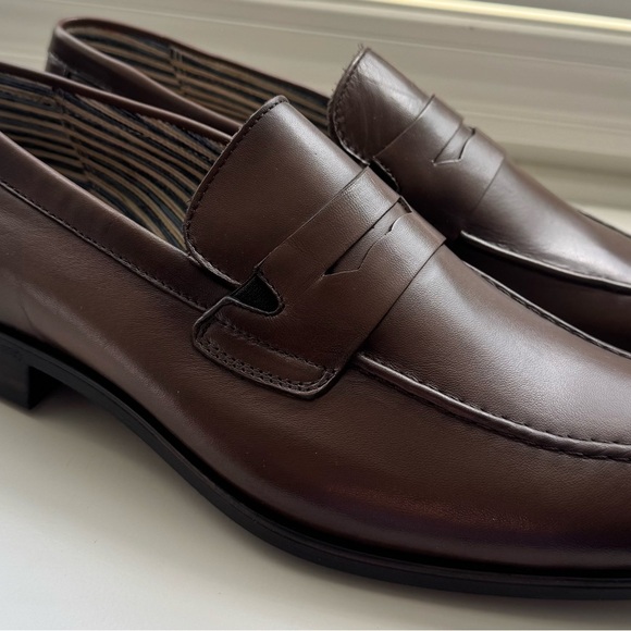 Supply‎ Lab Men\'s Brown Dress Loafer Shoes 10.5 M Slip On Penny Leather NEW main image 9